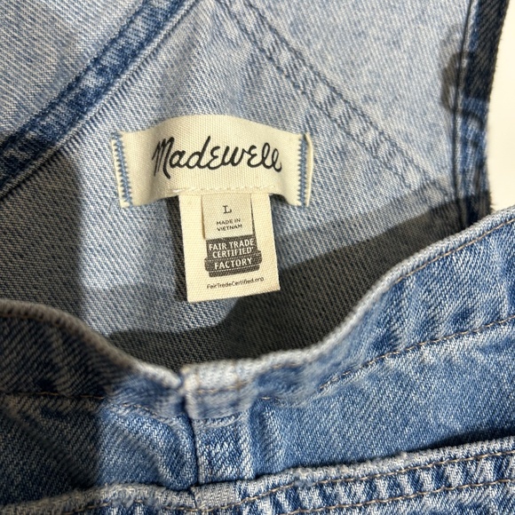 MADEWELL Denim Relaxed Carpenter Overalls in Lewisberg Wash - Picture 8 of 11